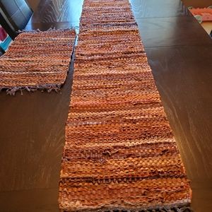 Leather Table Runner and Mat